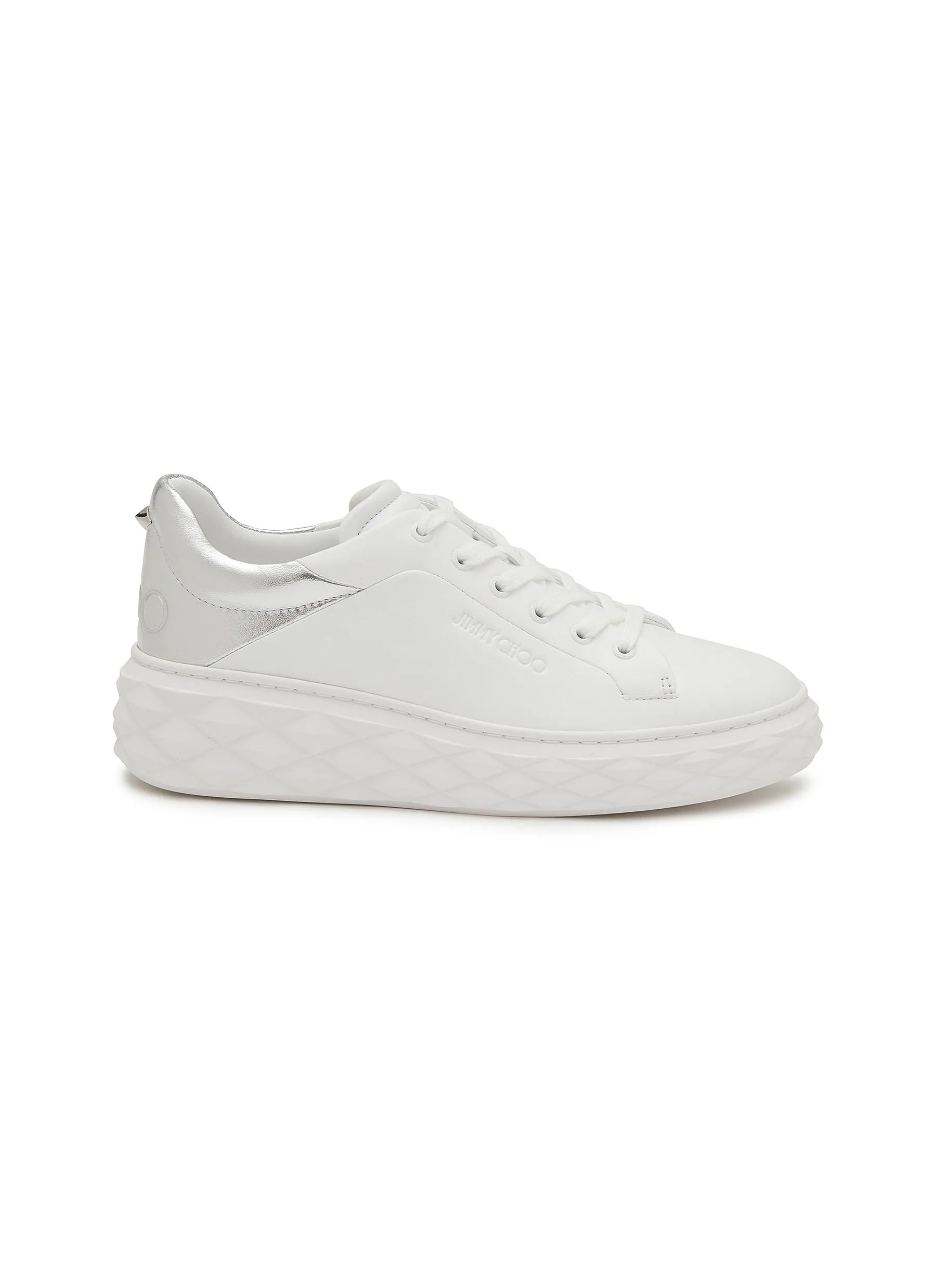 -----------JIMMY CHOO ---- ------------ ----Diamond Light Maxi Leather Sneakers --