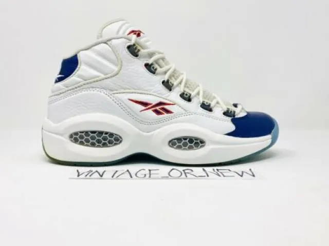 2016 reebok question mid pearlized navy blue toe allen iverson j82534 sz 8.5