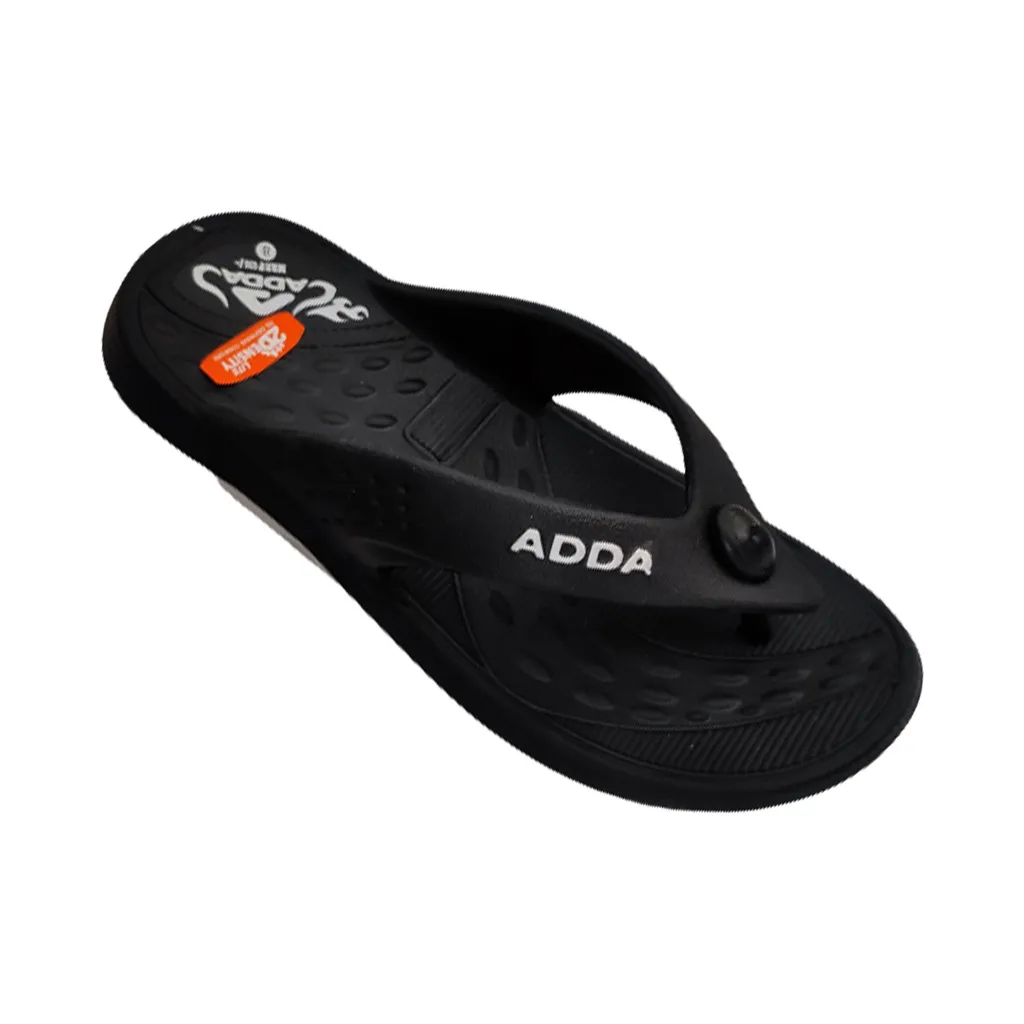 ADDA MEN'S EXTRA COMFORT SLIPPER BLACK