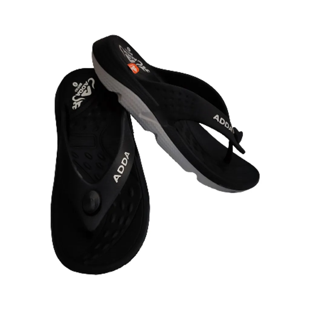 ADDA MEN'S EXTRA COMFORT SLIPPER BLACK