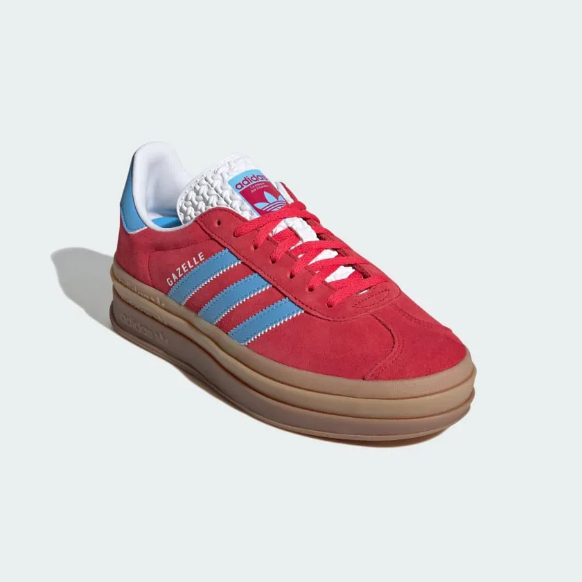 Adidas Women's Gazelle Bold Sneakers - Active Pink / Semi Blue Burst / Cloud White (*Excluded from Free Shipping)