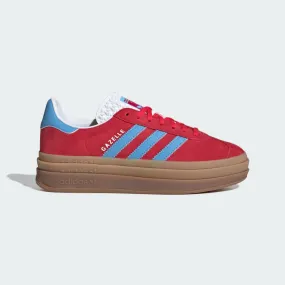 Adidas Women's Gazelle Bold Sneakers - Active Pink / Semi Blue Burst / Cloud White (*Excluded from Free Shipping)