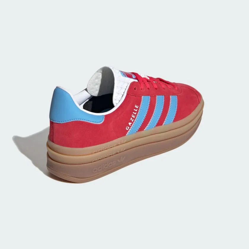 Adidas Women's Gazelle Bold Sneakers - Active Pink / Semi Blue Burst / Cloud White (*Excluded from Free Shipping)