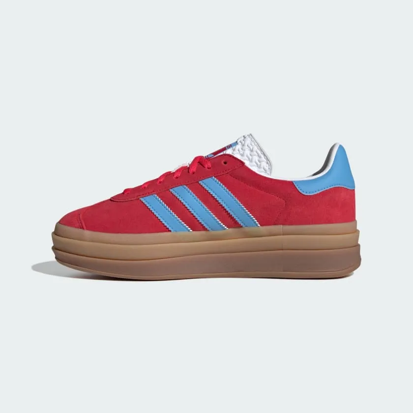 Adidas Women's Gazelle Bold Sneakers - Active Pink / Semi Blue Burst / Cloud White (*Excluded from Free Shipping)