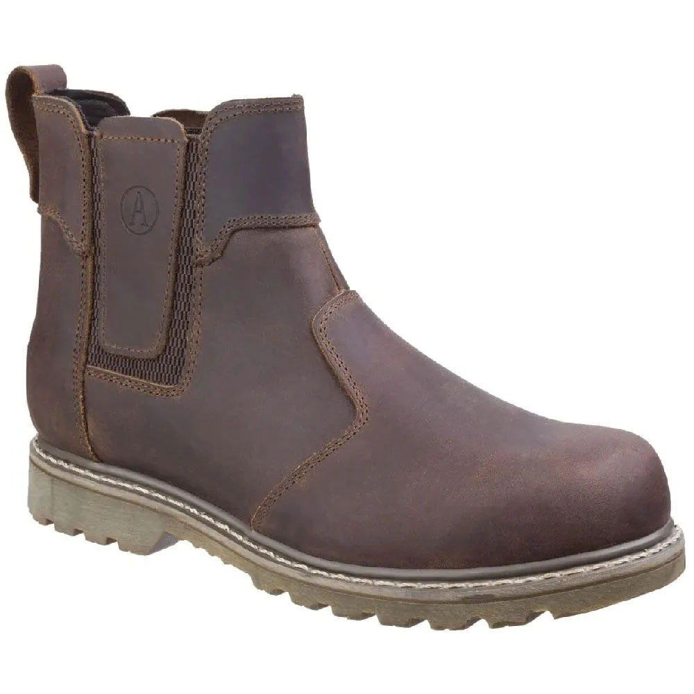 Amblers Mens Abingdon Pull On Leather Dealer Boot Brown