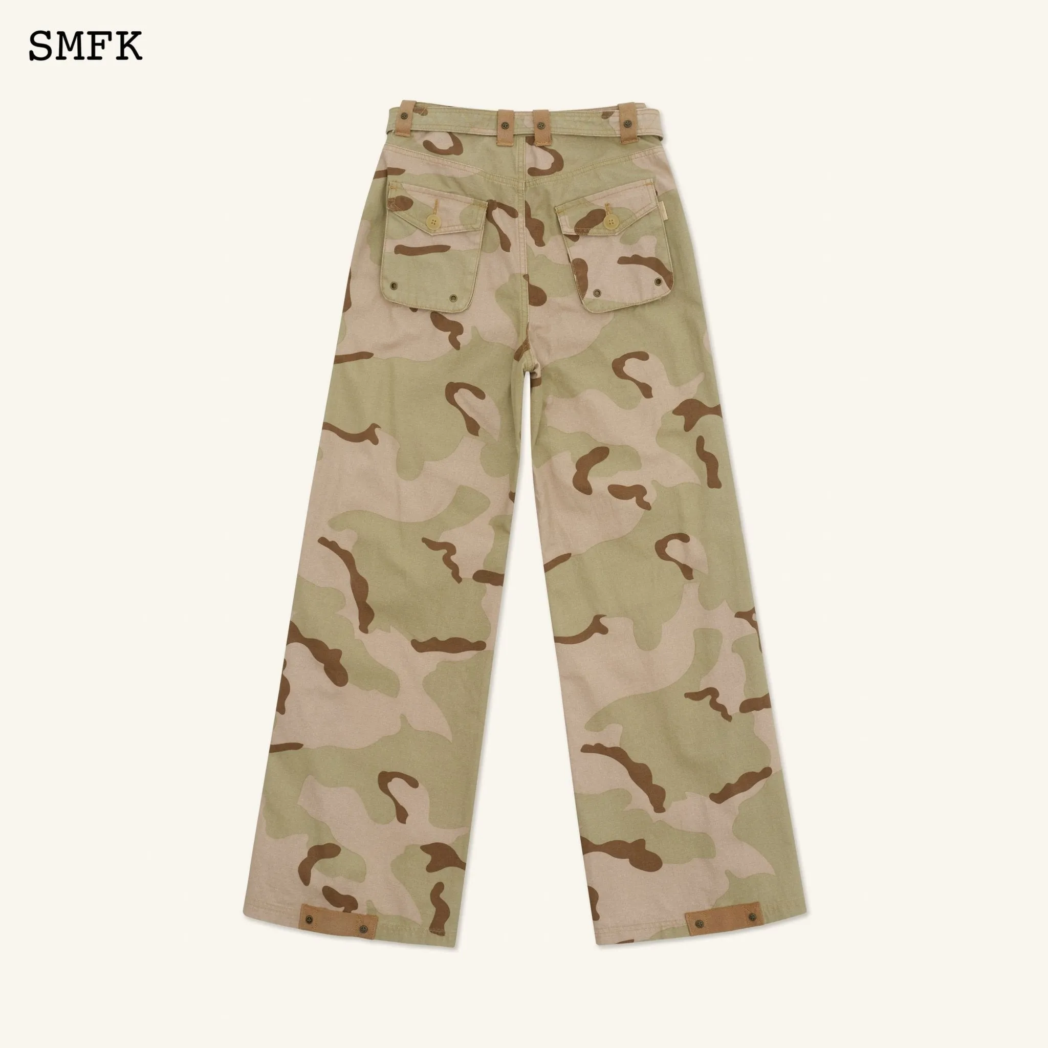 Ancient Myth Camouflage Desert Wide-Leg Jeans-