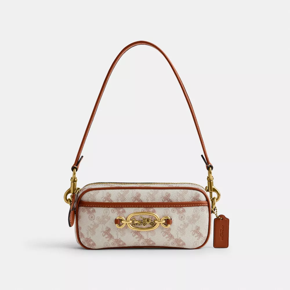 AVERY SHOULDER BAG WITH HORSE AND CARRIAGE PRINT