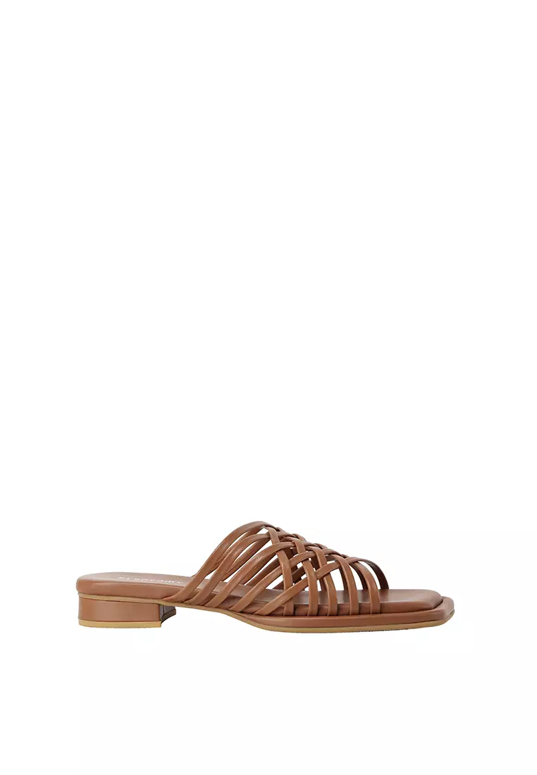 BERACAMY BERACAMY Strappy Cross-band Slipper - Caramel