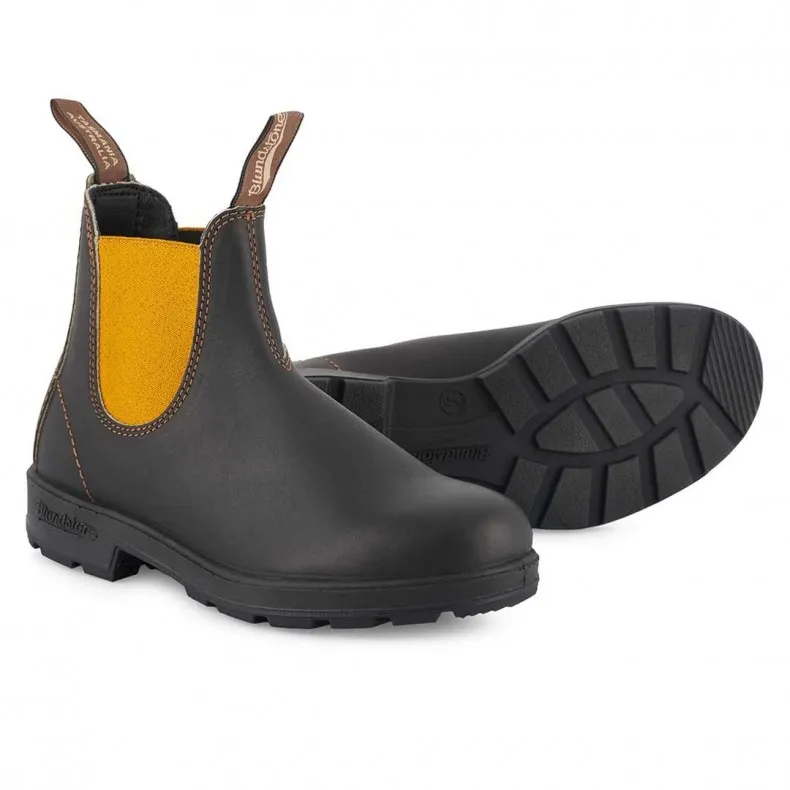 Blundstone 1919 Original Series Boot (Brown Leather/Mustard Elastic)