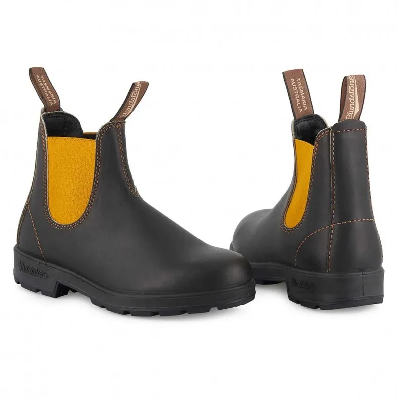 Blundstone 1919 Original Series Boot (Brown Leather/Mustard Elastic)