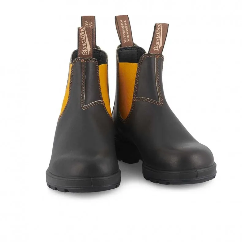 Blundstone 1919 Original Series Boot (Brown Leather/Mustard Elastic)