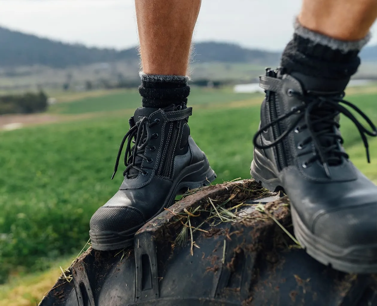 Blundstone 319 Safety Boot Zip in Black