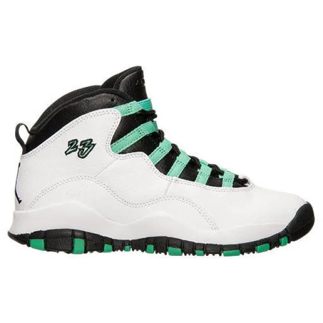 Brand new womens air jordan retro 10 verde 705180-118 gs gg girls sneakers mint