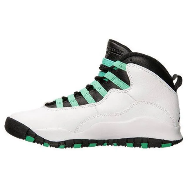 Brand new womens air jordan retro 10 verde 705180-118 gs gg girls sneakers mint