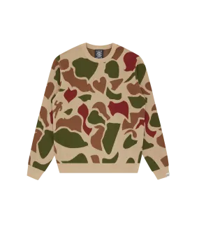 CAMO KNITTED JUMPER - BEIGE