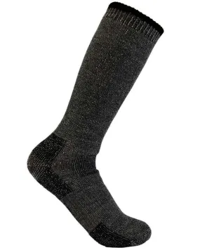 Carhartt Men's Black Heavyweight Wool Blend Boot Socks