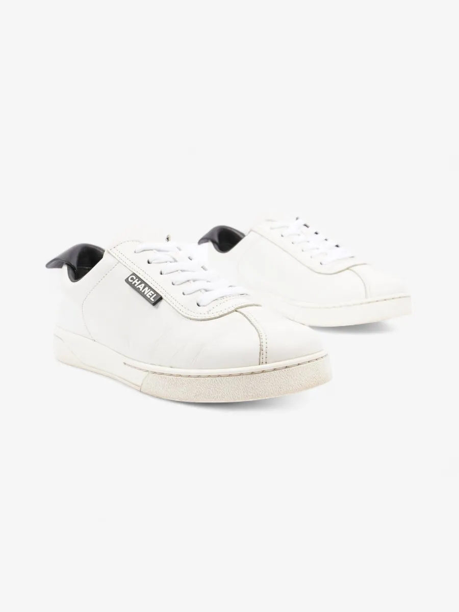 CC Logo Sneakers  White / Black Leather EU 38 UK 5