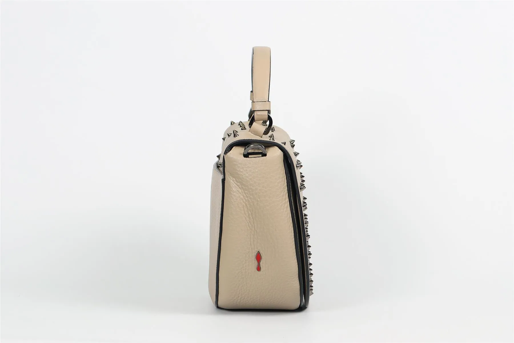 CHRISTIAN LOUBOUTIN PANETTONE SPIKED LEATHER SHOULDER BAG