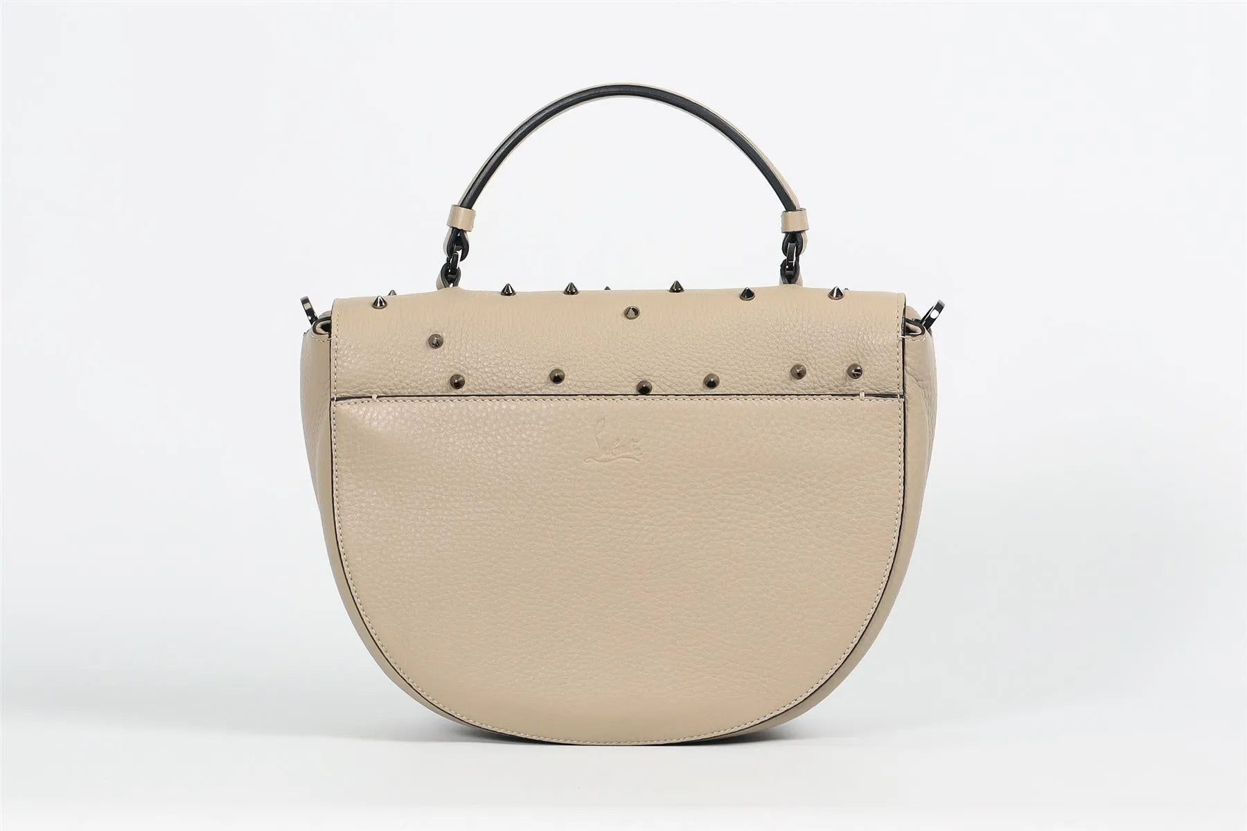 CHRISTIAN LOUBOUTIN PANETTONE SPIKED LEATHER SHOULDER BAG