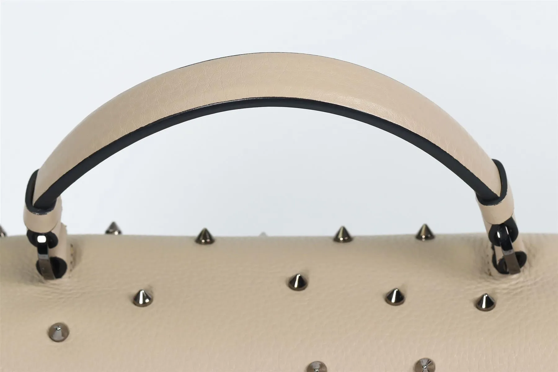 CHRISTIAN LOUBOUTIN PANETTONE SPIKED LEATHER SHOULDER BAG