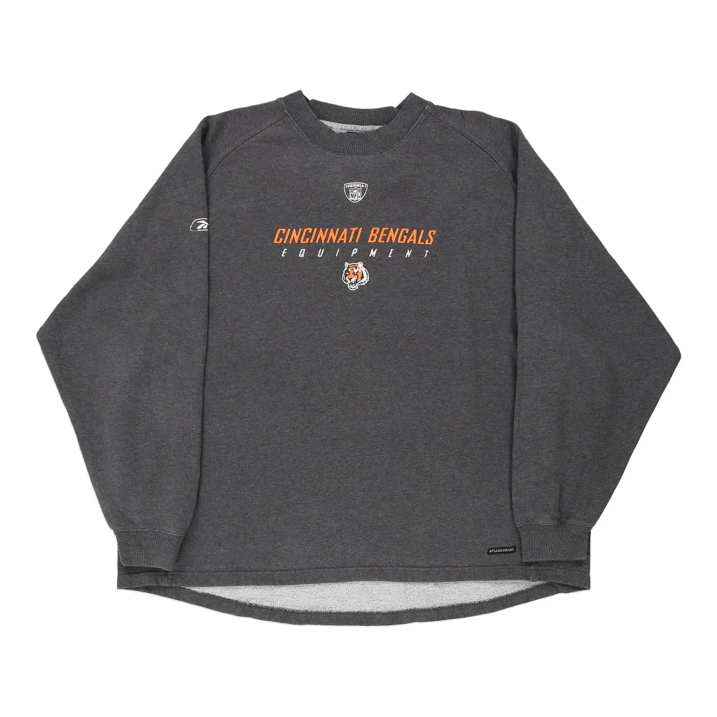 Cincinnati Bengals Reebok NFL Sweatshirt - 2XL Grey Cotton Blend