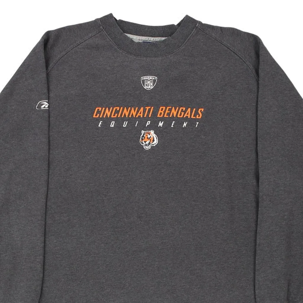 Cincinnati Bengals Reebok NFL Sweatshirt - 2XL Grey Cotton Blend