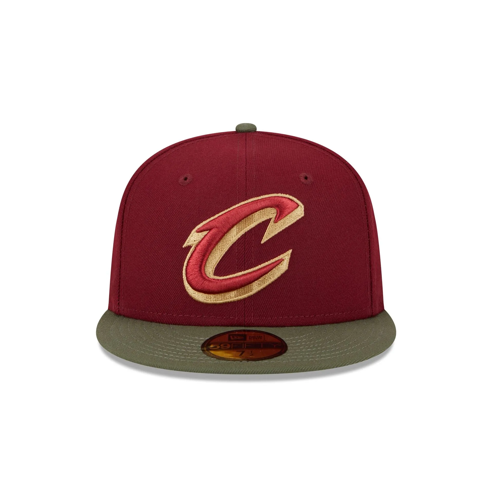 Cleveland Cavaliers Olive Visor 59FIFTY Fitted Hat