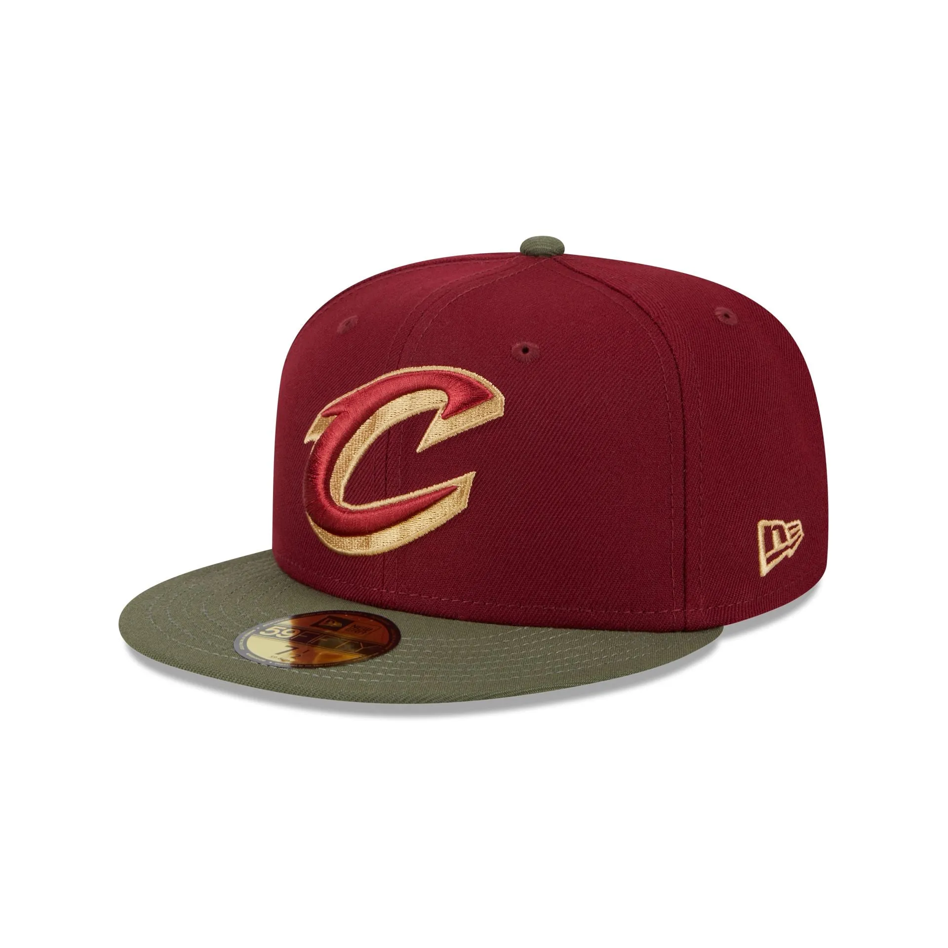 Cleveland Cavaliers Olive Visor 59FIFTY Fitted Hat