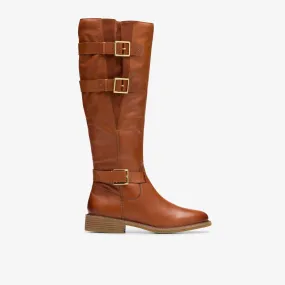 Cologne Up Knee High Boot British Tan Leather