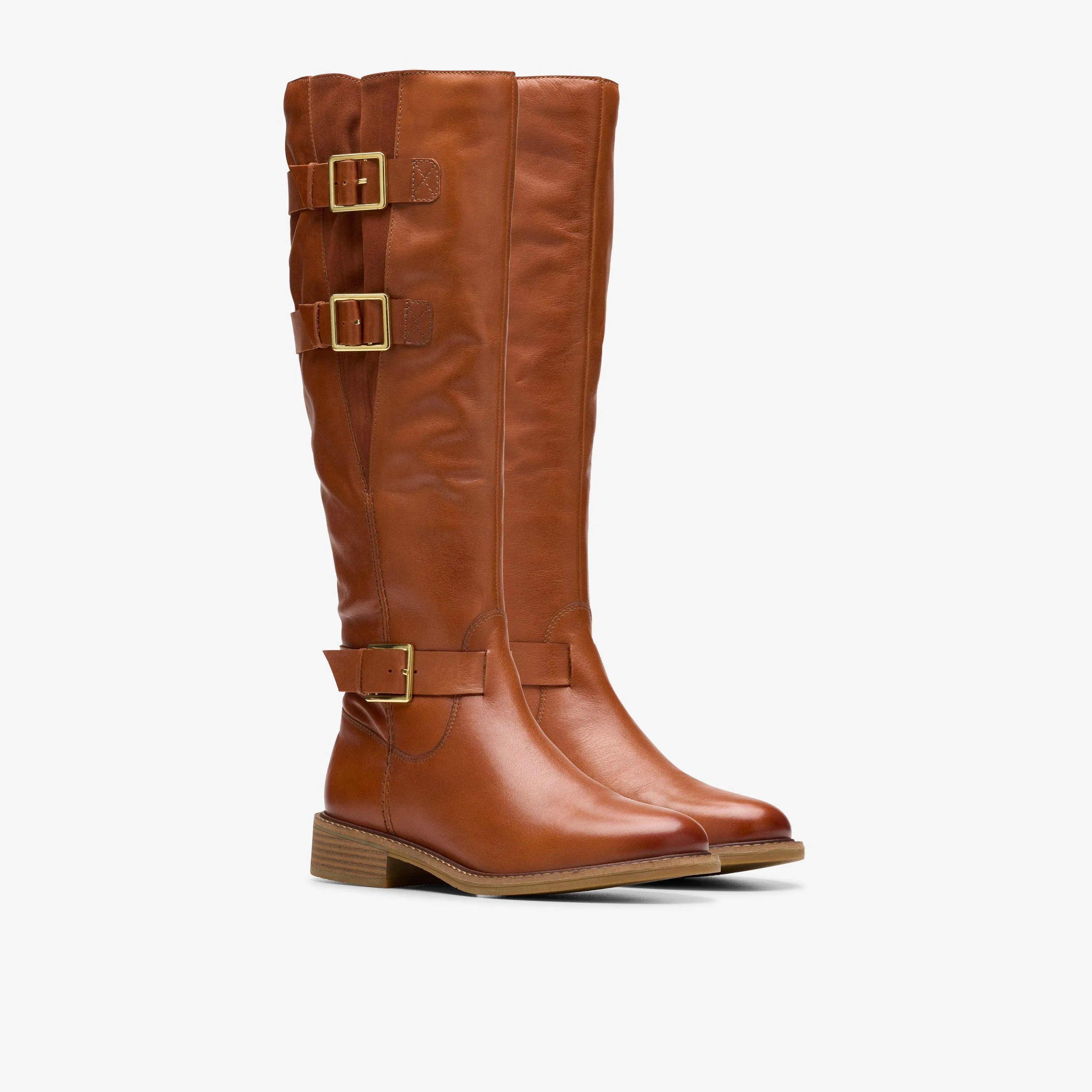 Cologne Up Knee High Boot British Tan Leather