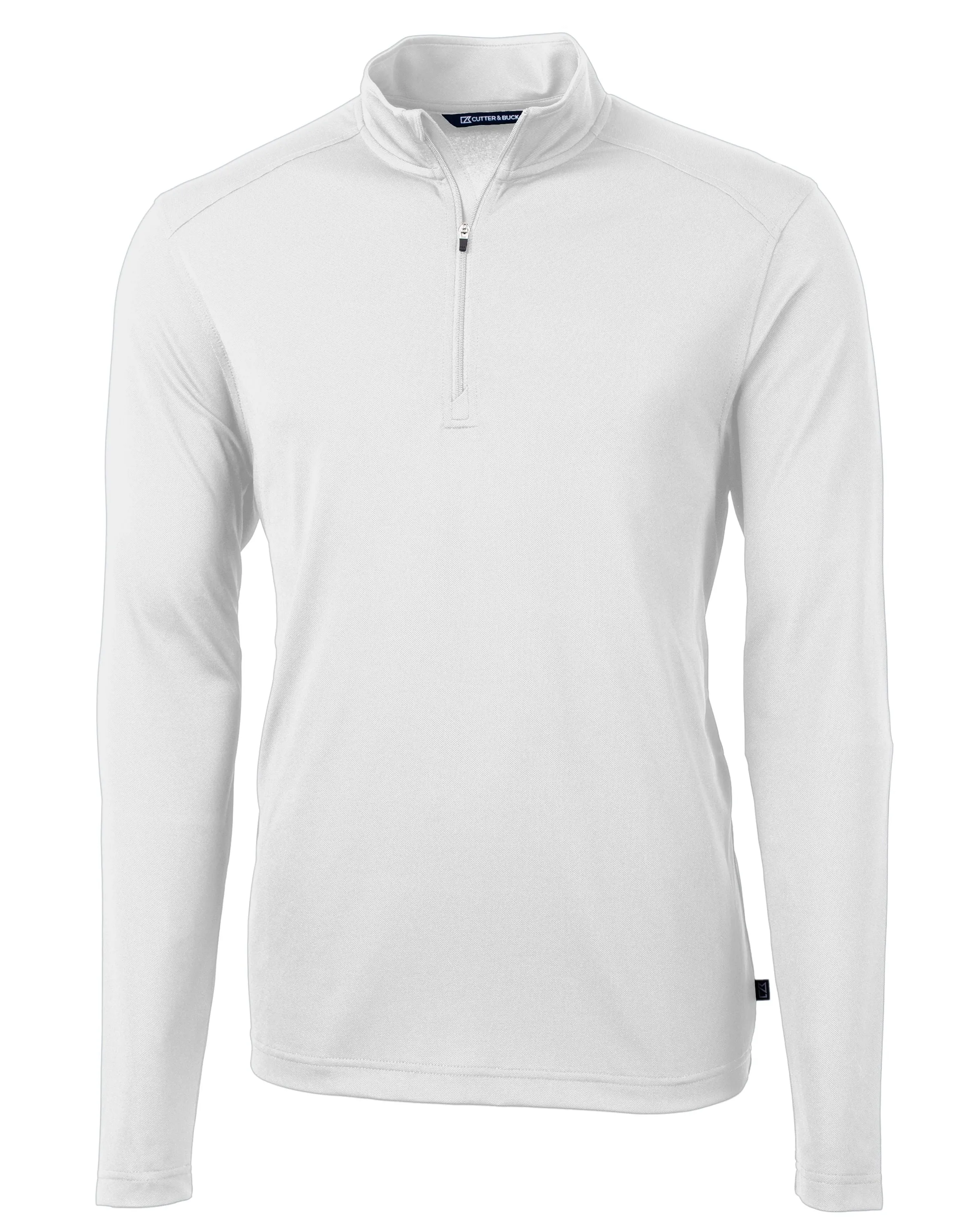 Cutter & Buck Virtue Eco Pique Quarter Zip Pullover White