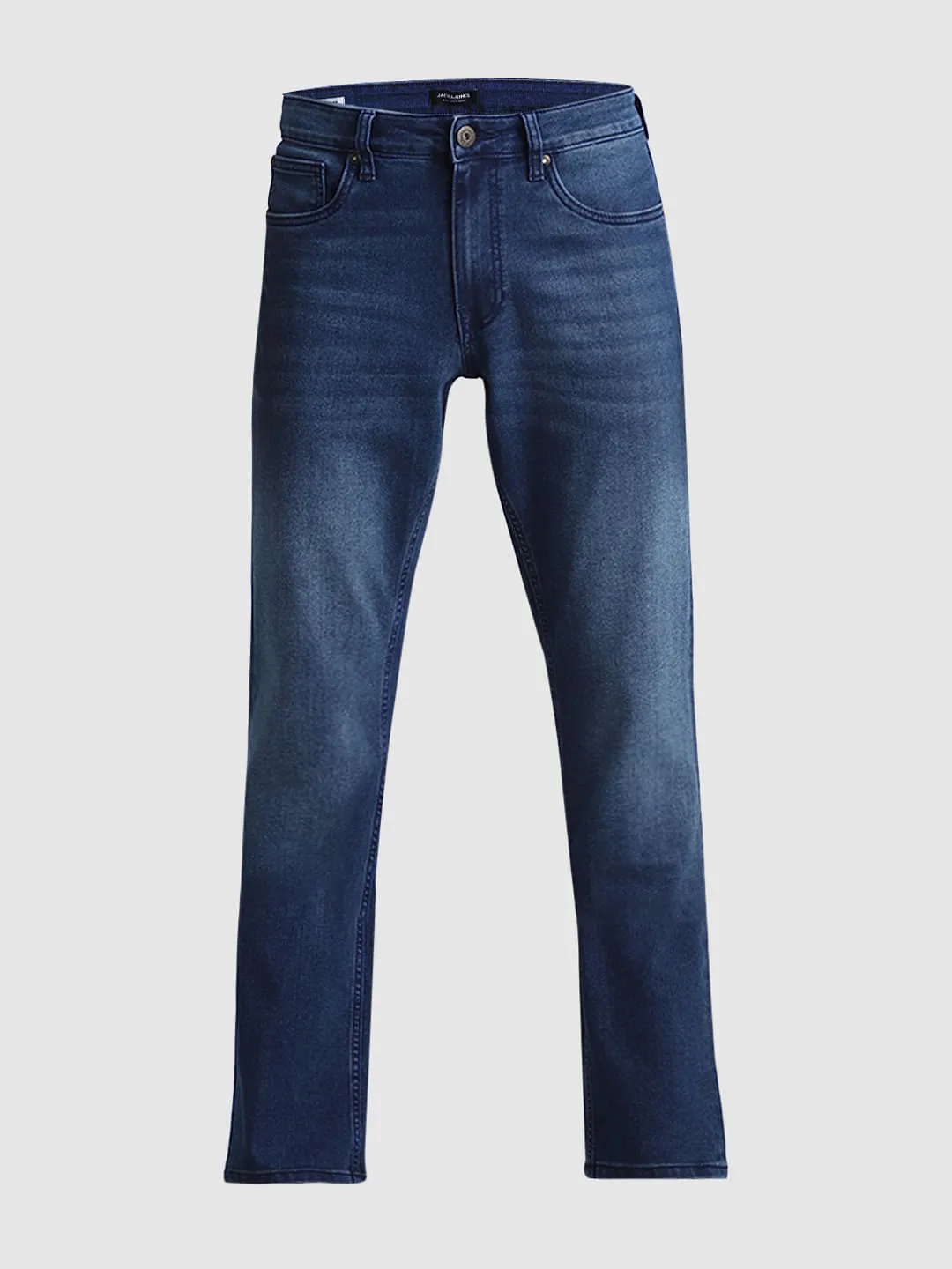 Dark Blue Mid Rise Clark Regular Fit Jeans