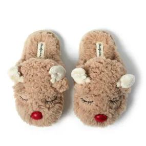      Dearfoams Kid's Holiday Novelty Reindeer Scuff Slipper     