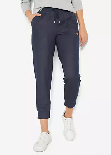 Denim Look Capri Joggers by bonprix | Look Again