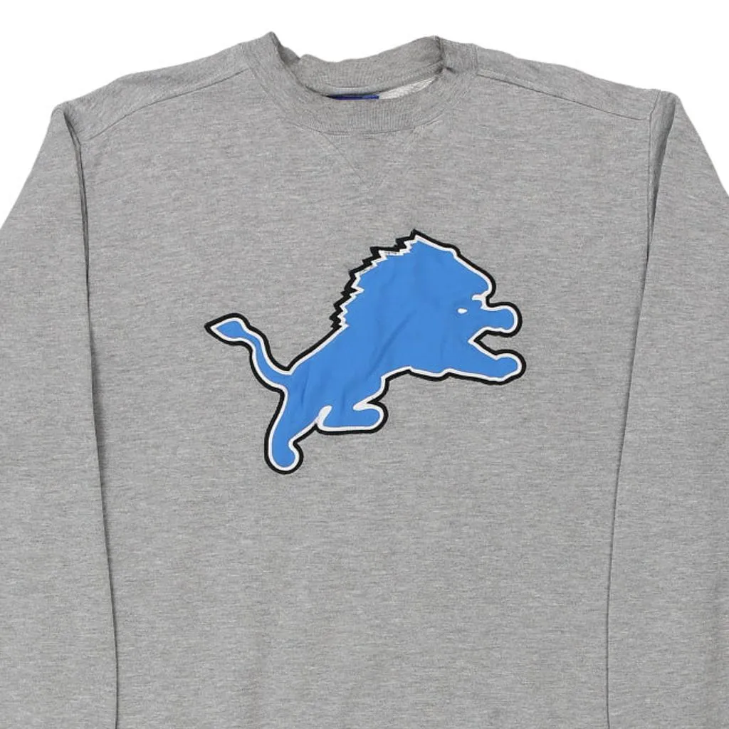 Detroit Lions Reebok NFL Sweatshirt - Medium Grey Cotton Blend