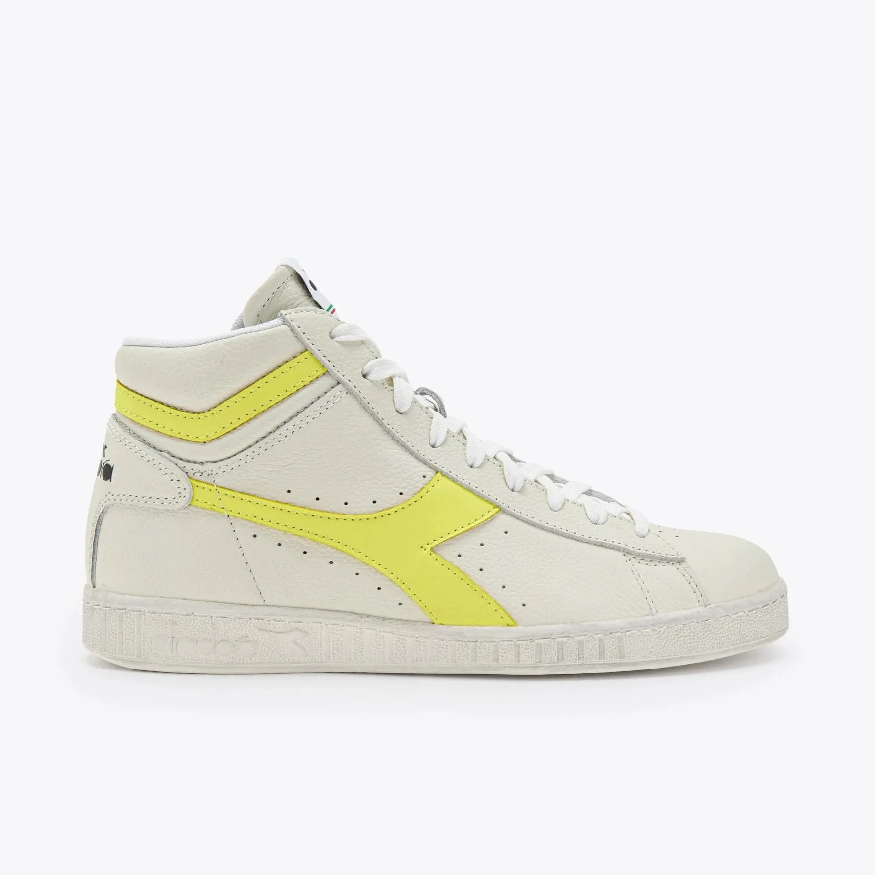 DIADORA | SNEAKERS UNISEX | GAME L HIGH FLUO WAX- WHITE/YELLOW FLUO | AMARILLO