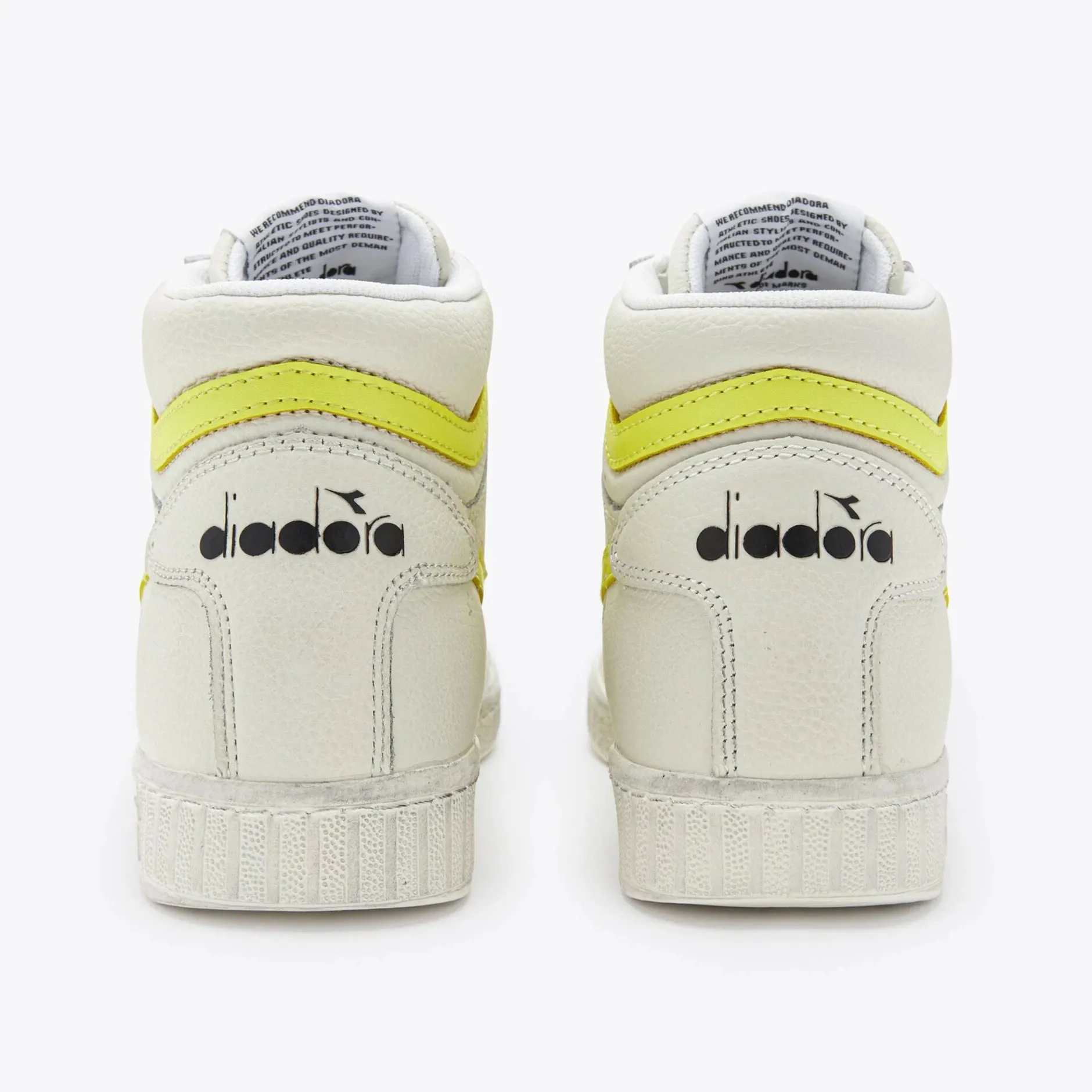 DIADORA | SNEAKERS UNISEX | GAME L HIGH FLUO WAX- WHITE/YELLOW FLUO | AMARILLO