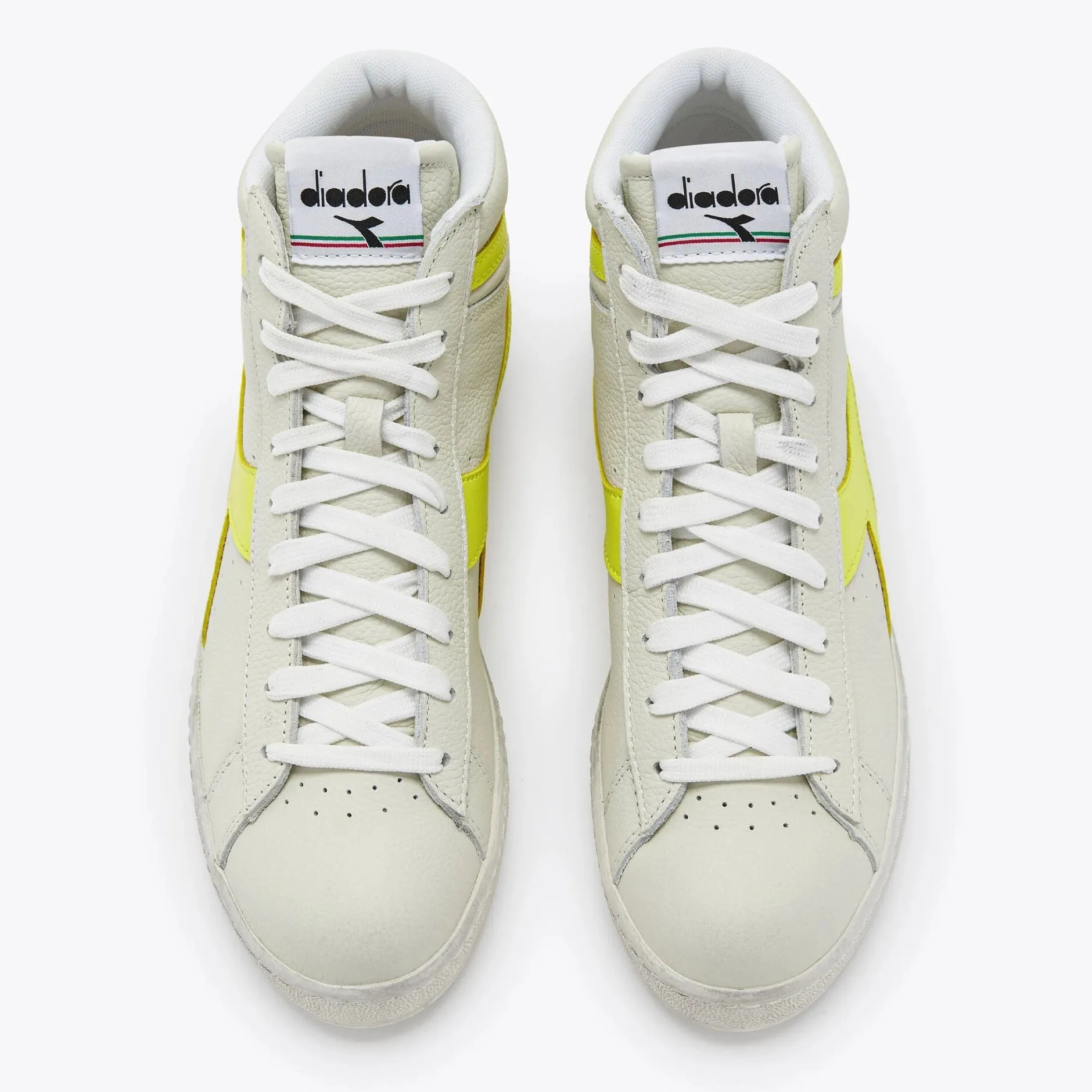 DIADORA | SNEAKERS UNISEX | GAME L HIGH FLUO WAX- WHITE/YELLOW FLUO | AMARILLO