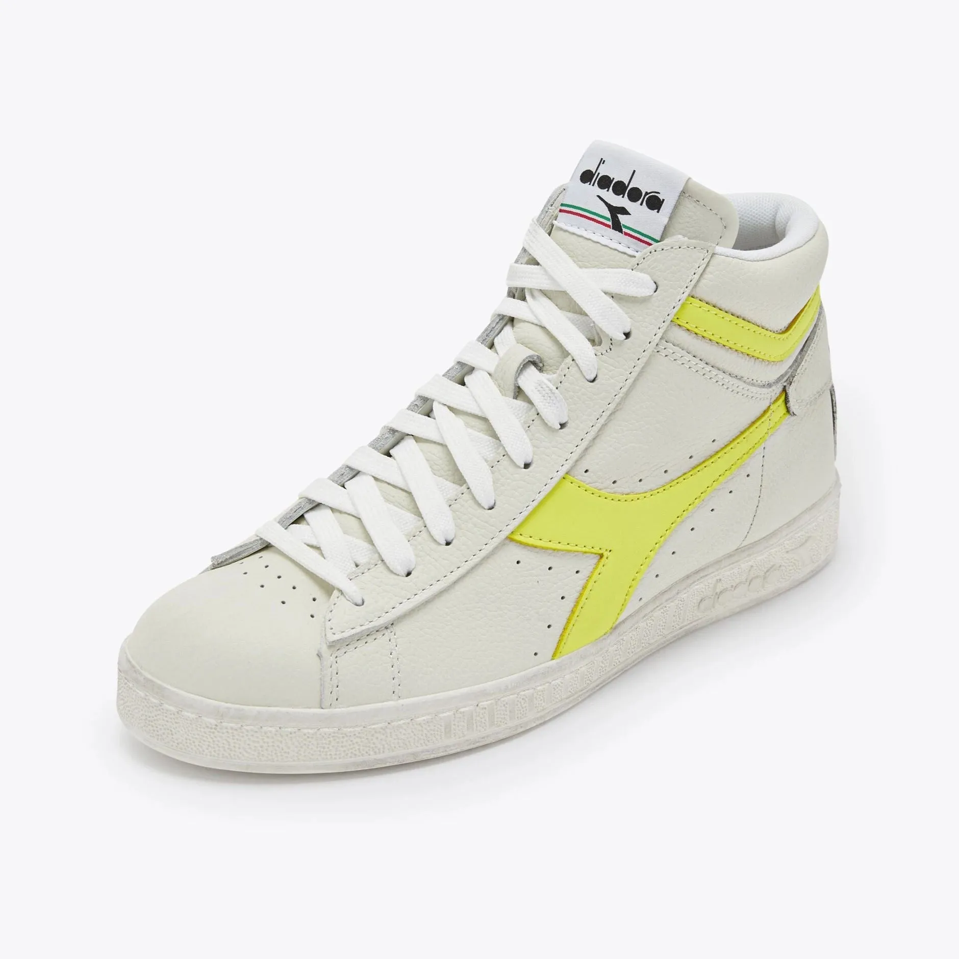 DIADORA | SNEAKERS UNISEX | GAME L HIGH FLUO WAX- WHITE/YELLOW FLUO | AMARILLO