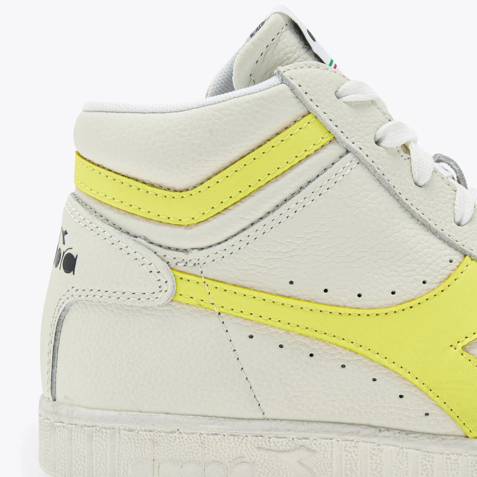 DIADORA | SNEAKERS UNISEX | GAME L HIGH FLUO WAX- WHITE/YELLOW FLUO | AMARILLO