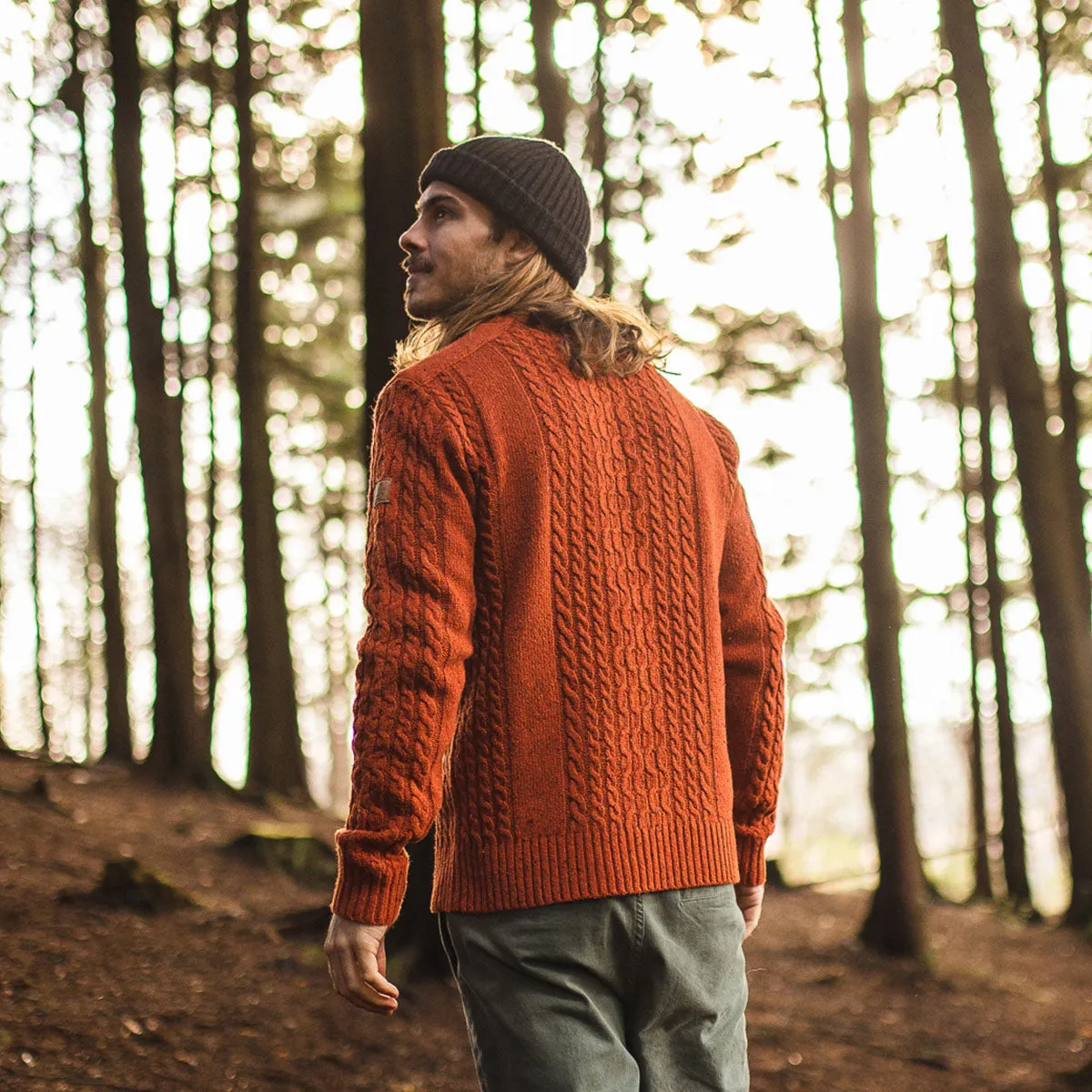 Drifter Knitted Jumper - Picante Orange