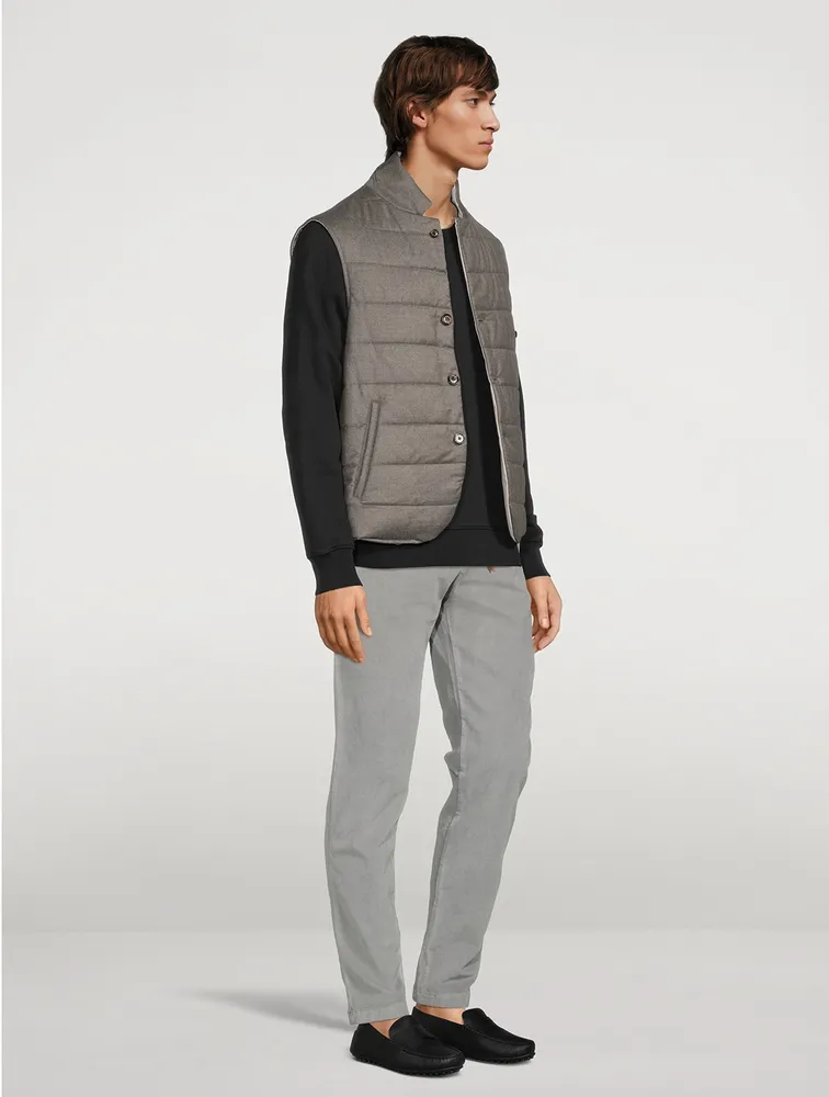 ELEVENTY Wool And Cashmere Reversible Vest