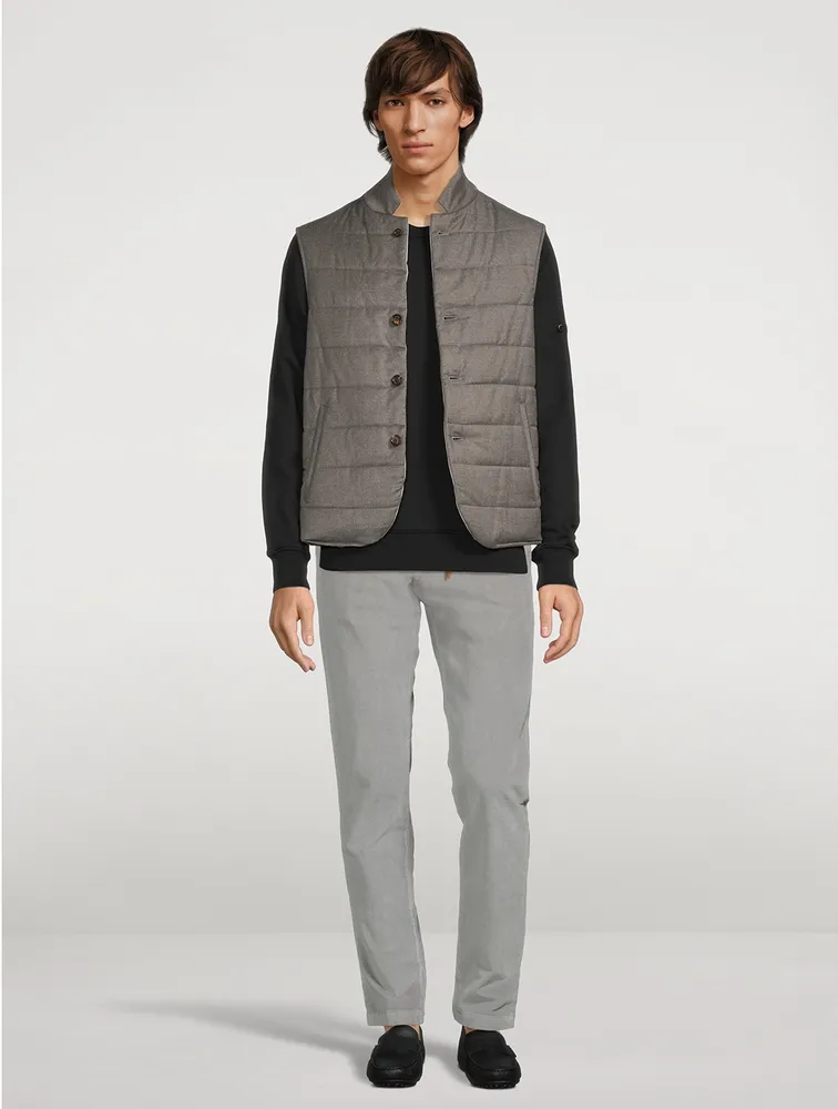 ELEVENTY Wool And Cashmere Reversible Vest