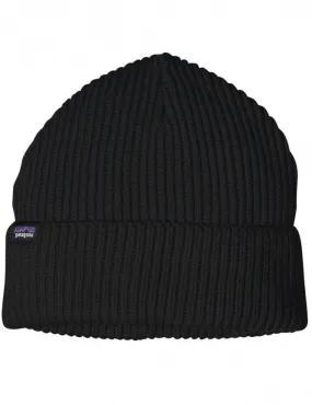 Fisherman's Rolled Beanie Hat - Black