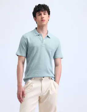 Flying Machine Cotton Textured Polo Shirt