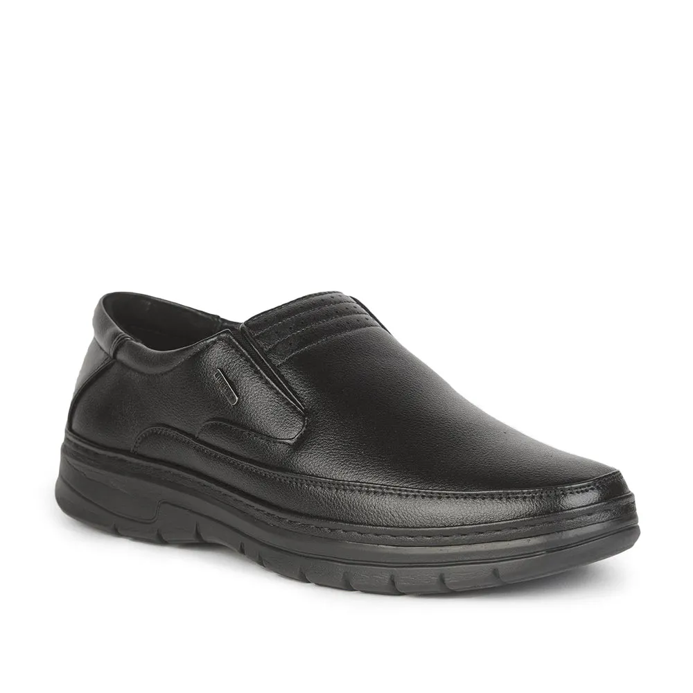 Fortune (Black) Formal Slip on Shoes For Men ER-34 By Liberty