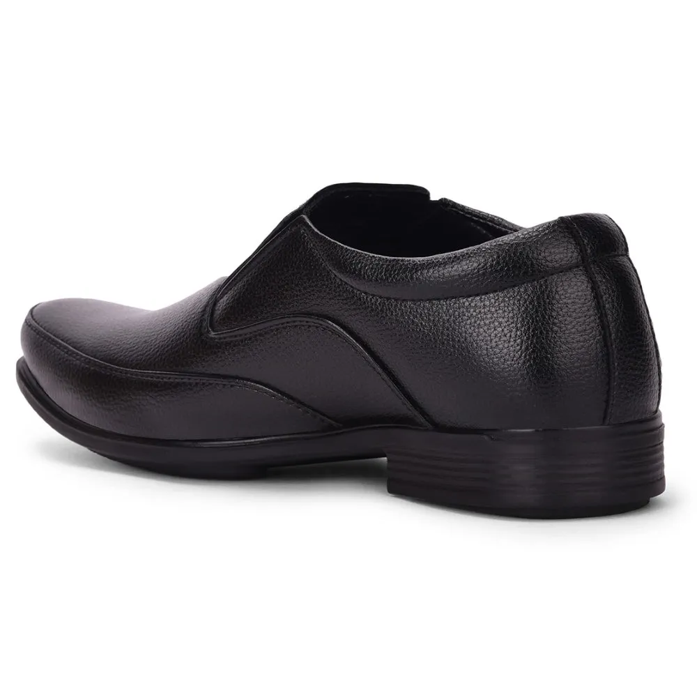 Fortune Black Formal Slip on Shoes For Men UVL-34 By Liberty