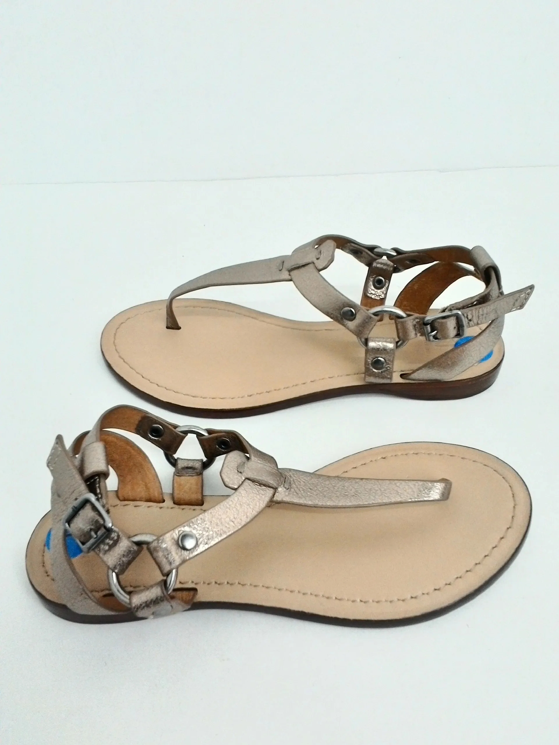 Frye Women's Gold/Pewter Thing Sandals Size 7 M