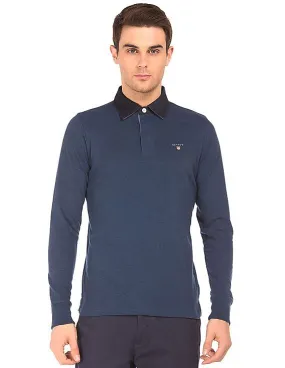 Gant Contrast Collar Heathered Polo Shirt