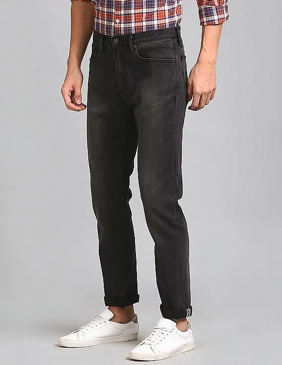 GAP Men Black Skinny Fit Dark Wash Jeans